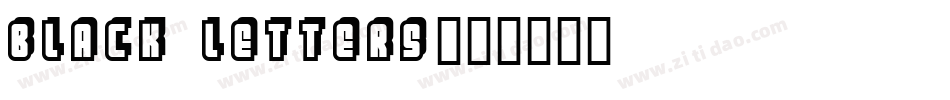 Black Letters字体转换